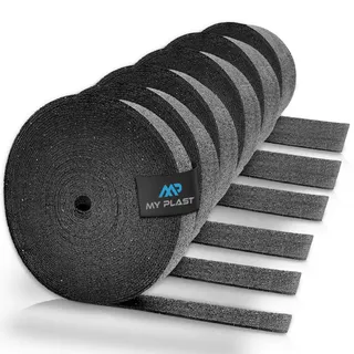 Terrassenpads Rollen 20 Meter -[ 10 Rollen - 20 Meter x 60mm x 3mm ]- Stärken 3mm 6mm 8mm 10mm 20mm | Unterleger aus Gummigranulat | Stabile Bautenschutz-Matte | Unterlage für WPC, Balkon | Stelzlager