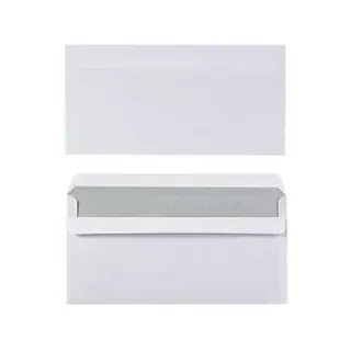 Viking Briefumschläge Ohne Fenster DIN lang 220 (B) x 110 (H) mm Selbstklebend Weiß 75 g/m2 100 Stück