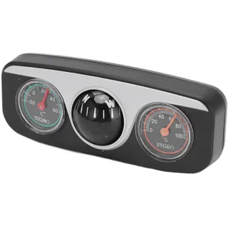 lede Praktisches 3-in-1-auto-armaturenbrett-thermometer, Hygrometer