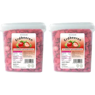 Sucelos Gefriergetrocknete Erdbeeren 2x 300 g – gefriergetrocknete Früchte