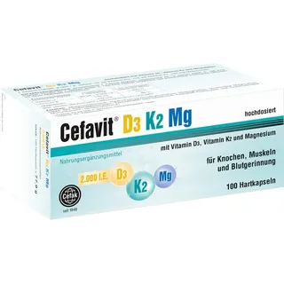 Cefak Cefavit D3 K2 Mg 2.000 I.E. Hartkapseln 100 St.