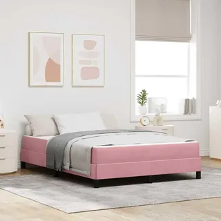 Maison Exclusive - Boxspringbett mit Matratze Rosa 140 x 200 cm Stoff - Rosa