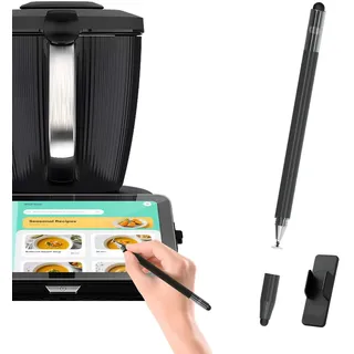 4-in-1 Stylus Pen mit Clip kompatibel mit Thermomix TM7/TM6/TM5, TM7 Zubehör für Einfache Bedienung & Sauberes Display, Multifunktion Touch Stift mit glatt, Touch, Kugelschreiber & Disc Spitze