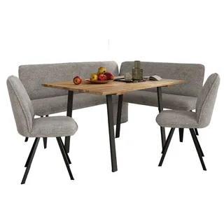 OTTO home Eckbankgruppe OTTO HOME "Mily Essecke, Sitzgruppe, Eckbankgruppe, Küchenbankgruppe", grau (taupe grau, schwarz), B:205cm H:89cm T:164cm, Sitzmöbel-Sets, Eckbankgruppe, BESTSELLER
