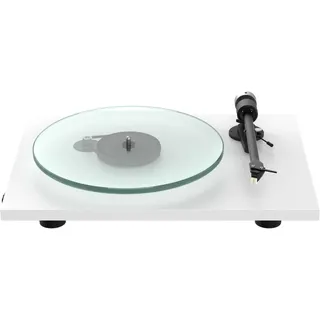 Pro-Ject T2 W, Plattenspieler mit Hi-Res Audio Streaming über WLAN, kompatibel mit Sonos®, HEOS®, Bluesound, WiiM, UPnP (Weiß)