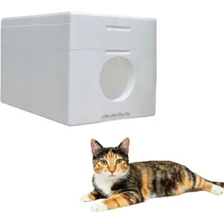 QLS Katzenhaus 58 x 38 cm Weiß