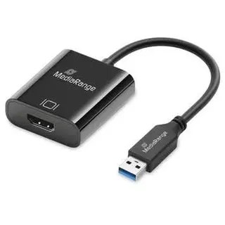 MediaRange USB-A zu HDMI Audio und Video Konverter, 20cm Black, MRCS232