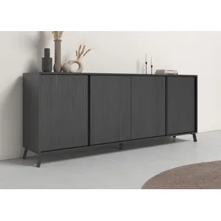 INOSIGN Sideboard »City«, Breite ca. 205 cm, schwarz