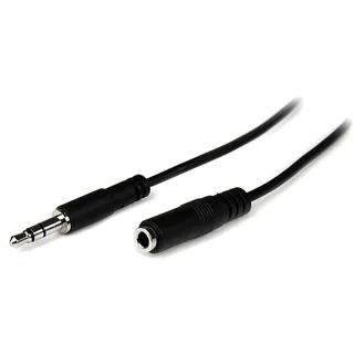 Startech Klinkenverlängerung 3,5mm Klinken-Stecker / 3,5mm Klinken-Buchse 2,00m (ST MU2MMFS)