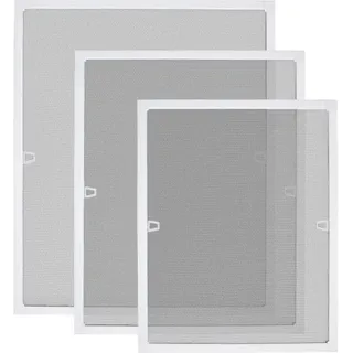 Fliegengitter Fenster Mit Rahmen Fensternetz Insektenschutz Fliegengitter Spannrahmen Mückengitter Alurahmen Ohne Bohren Und Schrauben 120x140 Cm, Weiß Naizy