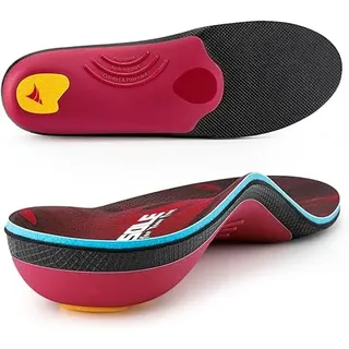 VALSOLE Orthopädische Einlegesohlen Für Herren & Damen (Rot und Schwarz, 49-50 EU 31.8cm)