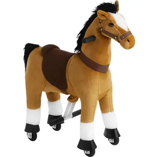 Tectake tectake® Schaukelpferd, Hellbraun, Kunststoff, 29x85x76 cm, CE, Spielzeug, Babyspielzeug, Schaukeltiere - Hüpftiere