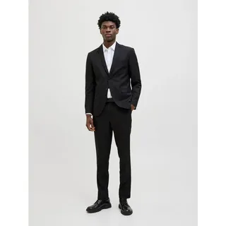 JACK & JONES "JPRCOSTA SUIT", Herren, Gr. 48, N-Gr, schwarz, Web, Obermaterial: 100% Polyester, unifarben, sehr schmal, Anzüge Anzug, Polyester, slim fit, Topseller