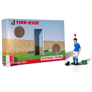 TIPP-KICK Spiel Italien Box Tischfußball-Set - Spannendes Fußballspiel mit Spielfigur, Soundchip mit Italienischer Hymne & Torwandbox, für Matches mit Freunden & Familie, Geschenkidee für Fans