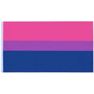 TRIXES Bi-Pride Flagge - Große Flagge für drinnen und draußen - Feiern Sie die Vielfalt auf Bi Pride und LGBT Festivals Sommerparties - Rosa Lila Blau - 150 cm x 90 cm