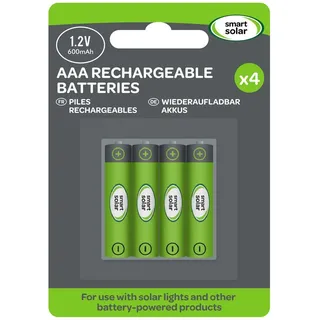 Smart Solar AAA-NiMh-Akkus 600 mAh, 4er Set