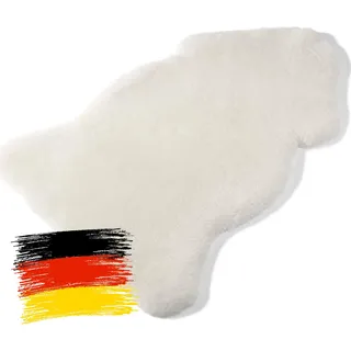 Baby Lammfell Naturfell Exclusiv weiss geschoren/pflanzlich gegerbt / 100% Merino Lammfell/kuscheliges Baby-Fell/für Kinderwagen Krabbelmatte oder Babyteppich/Made in Germany