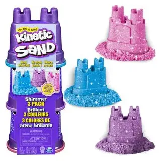 Spin Master Kinetic Sand Schimmer Sand 3er Pack Modelliersand 340 g