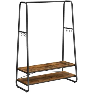 VASAGLE Kleiderständer 100 x 45 x 160 cm braun schwarz