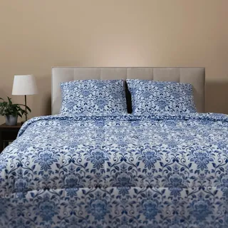 Zelesta Wonderbed Baumwolle – 4-Jahreszeiten Bettdecke & Bezug in einem | Waschbar & Trocknergeeignet | Antiallergisch, Atmungsaktiv & Temperaturregulierend | Mikrofaser & Syndonfill® (140x200 cm)