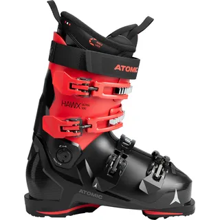 ATOMIC HAWX Ultra 100 Skischuhe in Schwarz/Rot - Größe 43.5/44 - Schmale Ski-Boots mit 98 mm Passform - Memory-Fit Skistiefel aus robustem PU - Hochwertige Ski-Schuhe mit 3D Knöchel & Ferse