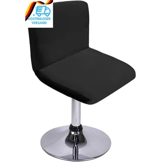 BTSKY Schwarze Barhocker-Schonbezüge Mit Rückenlehnenbezug, Stretch-Stuhlbezug F