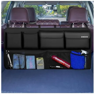 luxuskollektion Kofferraum Organizer Auto, Aufbewahrungstasche, Kofferraumtasche Auto mit Starkes elastisches, Zauberstabstruktur für SUV 110x54cm