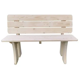 MEGA HOLZ 3-Sitzer Gartenbank aus massiver Kiefer 118 cm | Holzbank Parkbank Balkonbank
