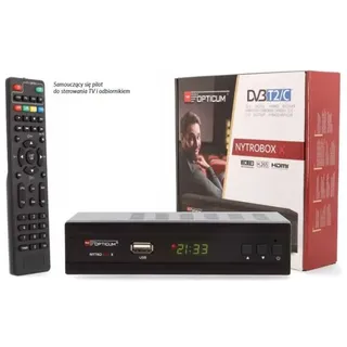 Opticum Tuner TV Odbiornik DVB-T2/C Red Nytrobox X H.265 (DVB-C, DVB-T2), TV-Karte