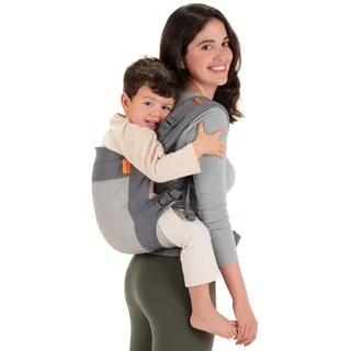 Beco Toddler Babytrage mit extra breitem Sitz - Kindertragerucksack aus 100% Polyester 3D-Performance-Netzstoff, 2 Tragepositionen, Kindertrage Bauch/Kindertrage Rücken, Kindertrage Wandern, 9-27 kg