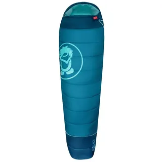TROLLKIDS Kinderschlafsack Fjell Dreamer, Fußraum kann durch Reißverschluss um 30 cm verlängert werden blau 190 cm