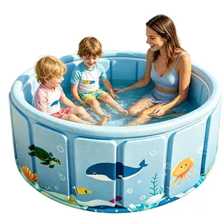 Faltbarer Pool für Hunde, Badewanne für Kinder – faltbarer Pool für den Innenbereich – Hunde Kinder geeignet für Innenhof drinnen draußen Terrasse Garten und Partys