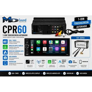 Ampire CPR60 1-DIN Autoradio 6,38'' DAB+ Touchscreen Bluetooth