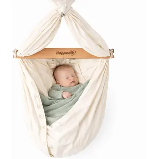 Hoppediz Baby Federwiege, Komplett-Set mit Matratze und Deckenbefestigung