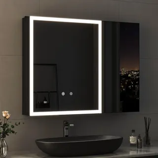wdwritti Boromal 50 x 70 cm schwarz mit Beleuchtung