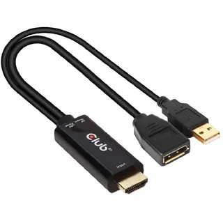 Club 3D HDMI auf DisplayPort 1.2 4K60Hz Adapter Schwarz