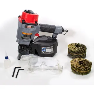 Mauk XL Druckluft Coilnagler Starter-Set inkl. Munition Schutzbrolle & Öl