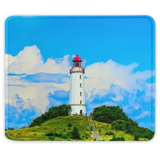 Deutschland Ostsee Hiddensee Leuchtturm Rugen Mauspads Geschenk Souvenir 7,9 x 9,5 in 3mm Gummipad