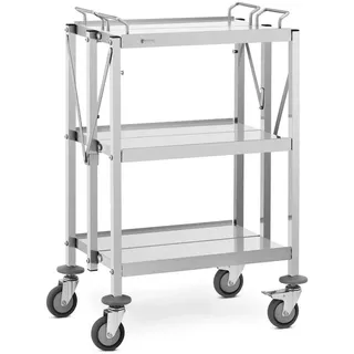 Royal Catering Servierwagen Edelstahl 3 Borde 58 x 40 cm