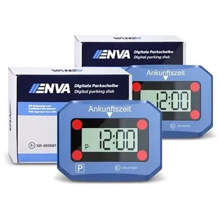 Enva 2x Elektronische digitale Parkscheibe - mit Zulassung vom KBA [Hersteller-Nr. 40985509]