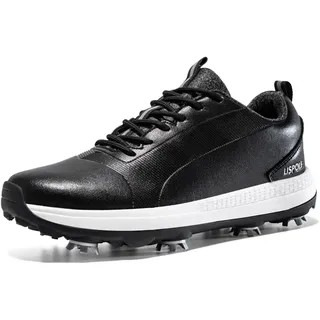 Ybberik Herren Golfschuhe mit Spikes, wasserdicht und leicht Golfschuhe für Herren - 43 EU