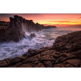 Papermoon Premium collection Fototapete Wand am Meer (B x H: 200 x 149 cm, Vlies)