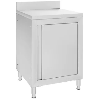 vidaXL Gastro-Arbeitstisch mit Schrank 60x60x96 cm Edelstahl