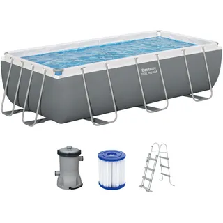 BESTWAY Power Steel Frame Pool  Set 404 x 201 x 100 cm inkl. Filterpumpe