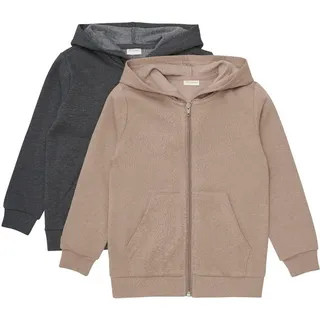 MINYMO Sweat Jacket w. Hood (2-pack) fossil (2563) 116