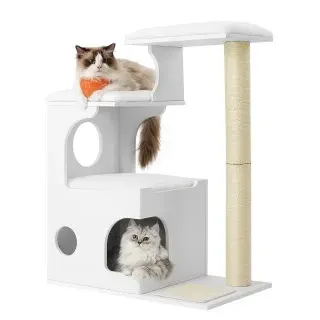 Songmics FEANDREA Kratzbaum 86cm weiß