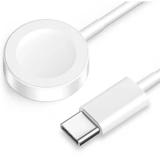 USB C Ladekabel für Apple Watch iWatch Ladegerät Apple Watch Schnellladegerät Magnetisches Ladekabel Kompatibel mit iWatch Series 11/10/9/8/7/6/5/4/3/2 Ultra 3/SE Weiß