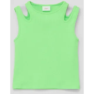 s.Oliver Muskelshirt T-Shirt Geripptes Top mit Cut-out-Details grün 92/98 EU
