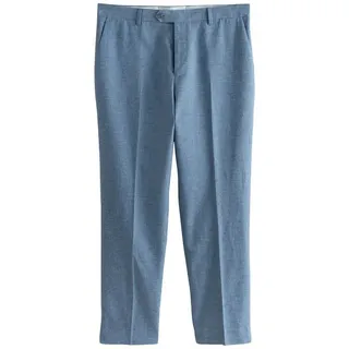 Next Anzughose Strukturierte Regular Fit Anzughose aus Leinen (1-tlg) blau 38