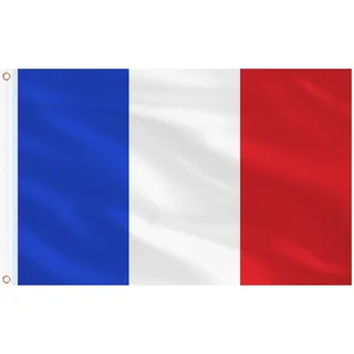 AhfuLife Frankreich Flagge 90 x 150 cm, 4 Stück Französische Fahne Leuchtenden Farben mit Messing-Ösen, Frankreich Fahne für Damen Fußball EM Eurovision 2025 WM Bar Party Dekoration